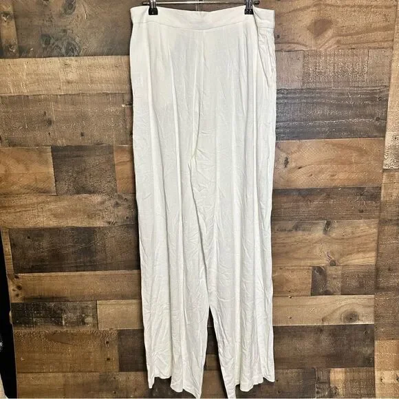 Princess Polly White Simona Linen Pants Sz 10 US NWT - Picture 9 of 13